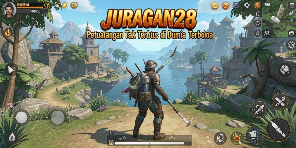 Tampilan gameplay seru di dunia terbuka JURAGAN28.
