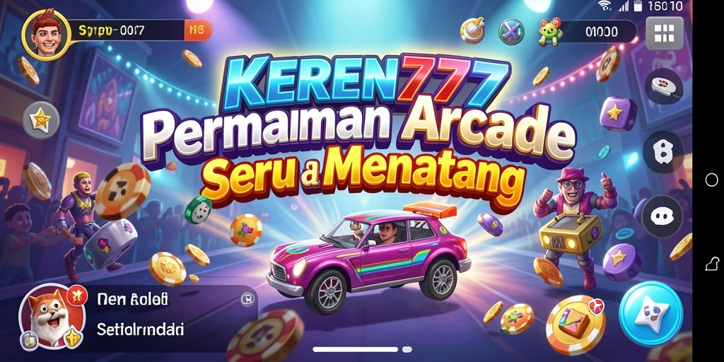 Skrinsut gameplay KEREN777 yang menampilkan aksi arcade seru.