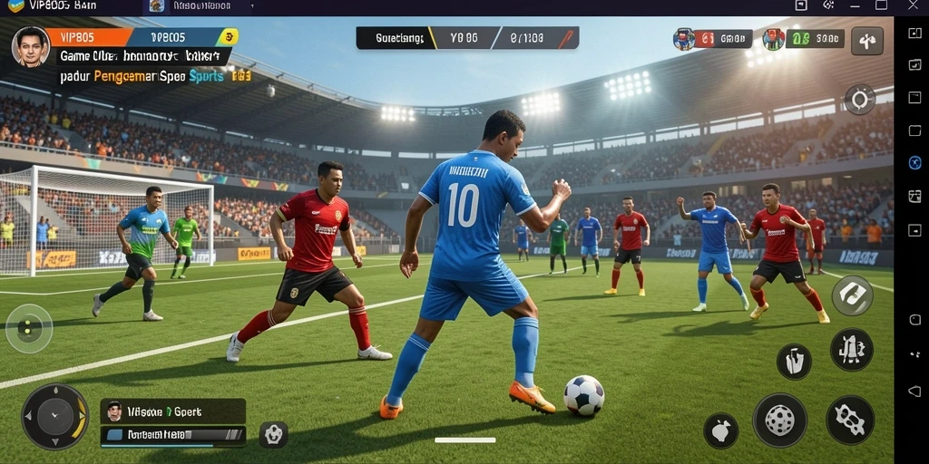 Screenshot gameplay VIP805 menampilkan aksi olahraga yang mendebarkan.